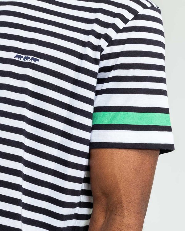T-shirt rayé manches courtes Standard 100 by OEKO-TEX® bleu T-shirt rayé manches courtes Standard 100 by OEKO-TEX® bleu