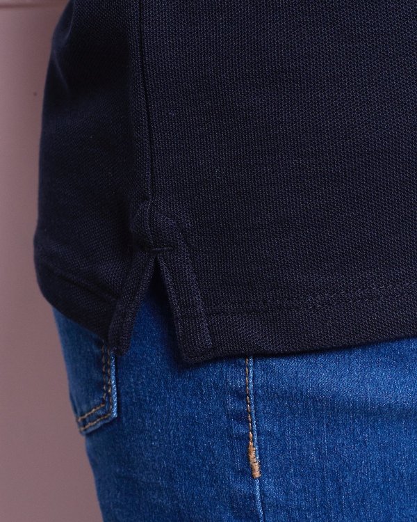 Polo Douglas enfant manches courtes en coton bleu Polo Douglas enfant manches courtes en coton bleu