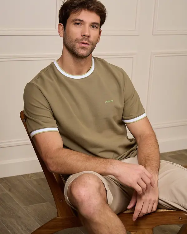 T-shirt piqué George vert