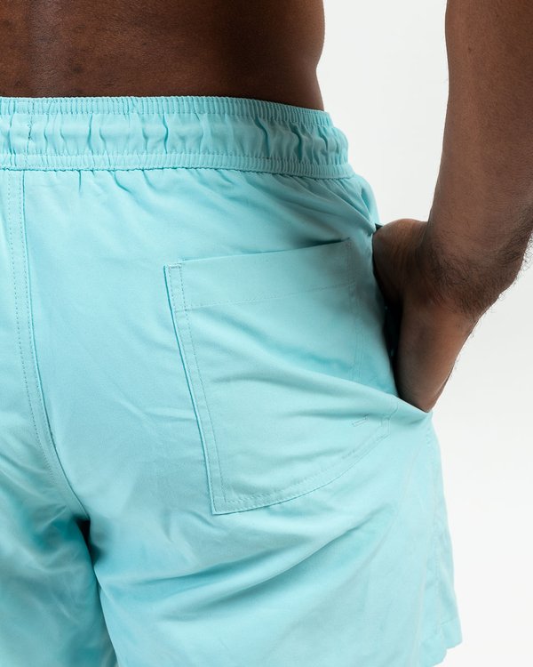 Short de bain uni cordon bleu