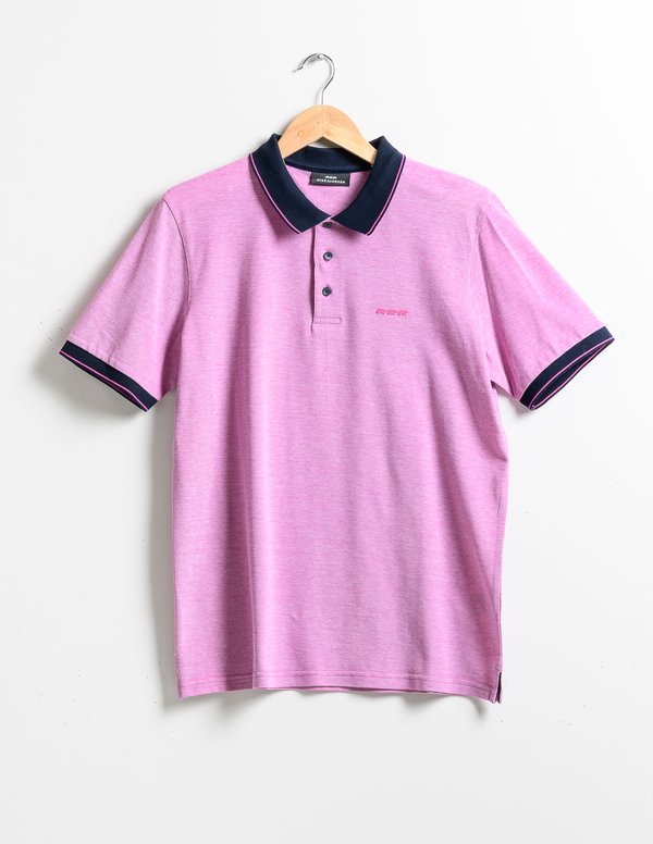 Polo manches courtes regular fit col contrasté