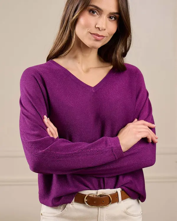 Pull doux violet
