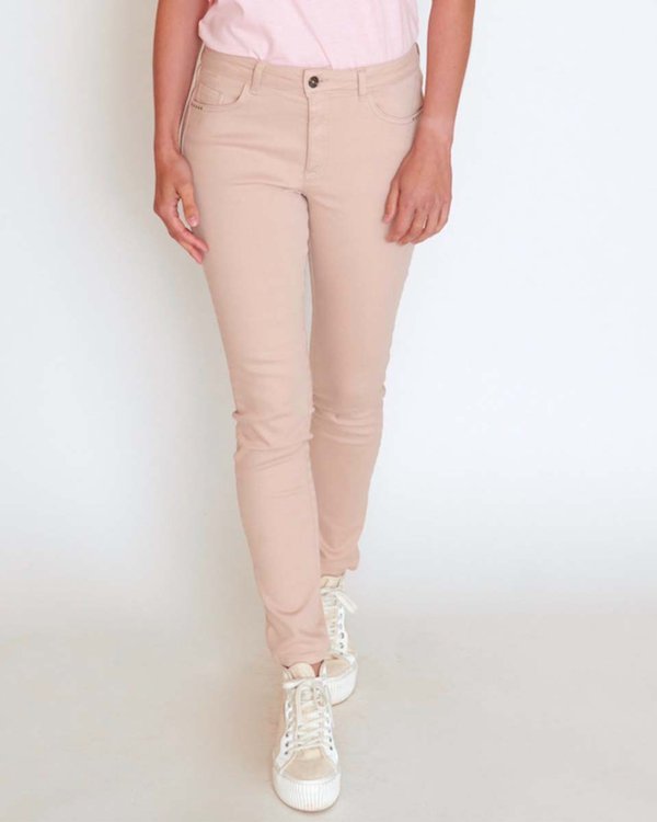 Jean slim Louise 5 poches uni beige Jean slim Louise 5 poches uni beige