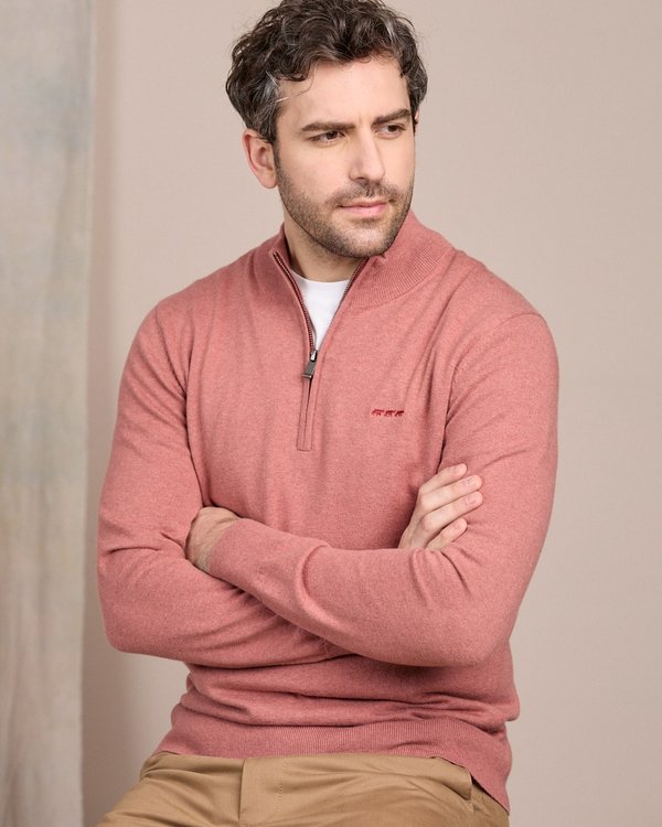 Pull col camionneur rose Pull col camionneur rose