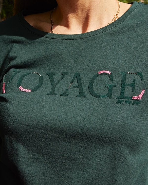 Sweatshirt voyage manches longues col rond vert Sweatshirt voyage manches longues col rond vert