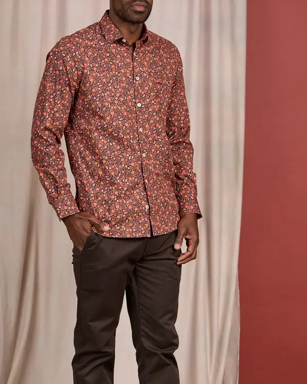 Chemise à imprimé floral noir Chemise à imprimé floral noir