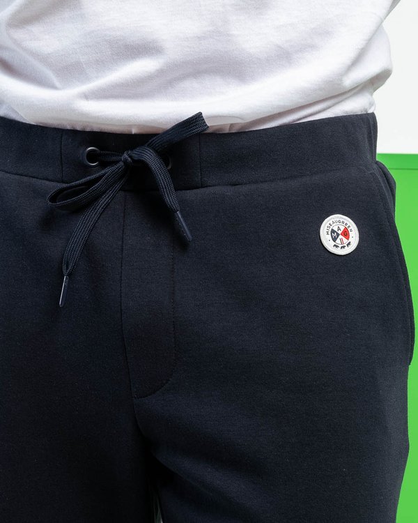Pantalon molletonné confort uni bleu