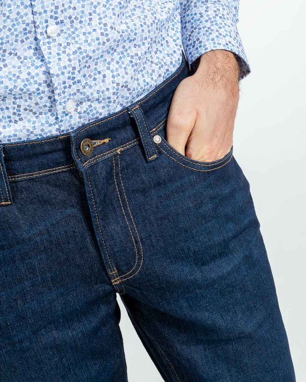 Jean modern fit coton Standard 100 by OEKO-TEX® bleu