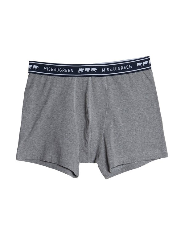 Boxer uni en coton gris