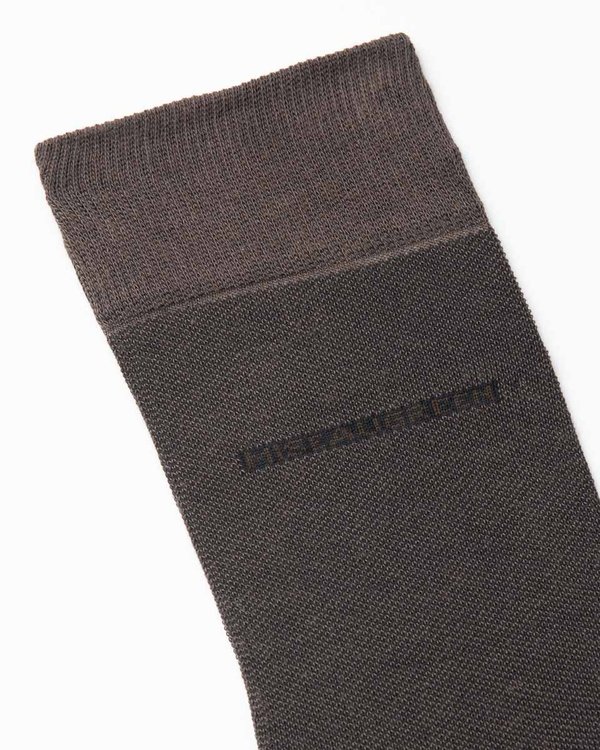Chaussettes bicolores marron