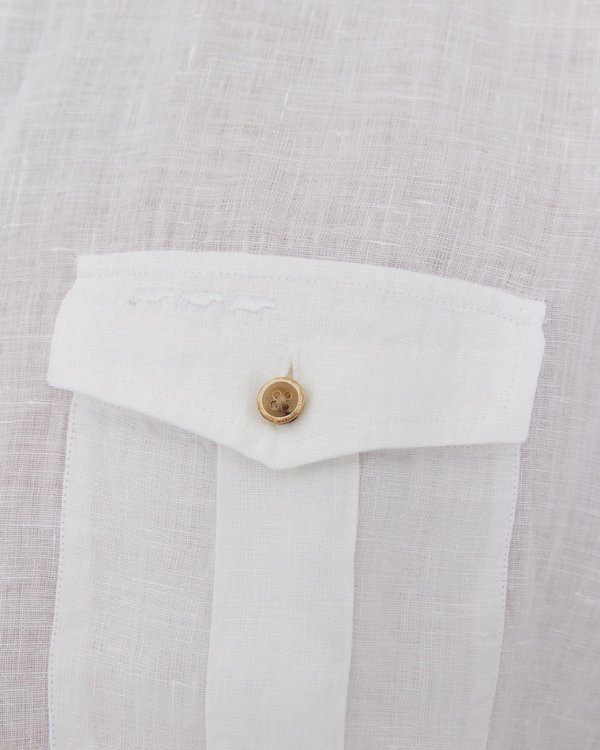 Chemise coupe modern fit unie à manches courtes blanc