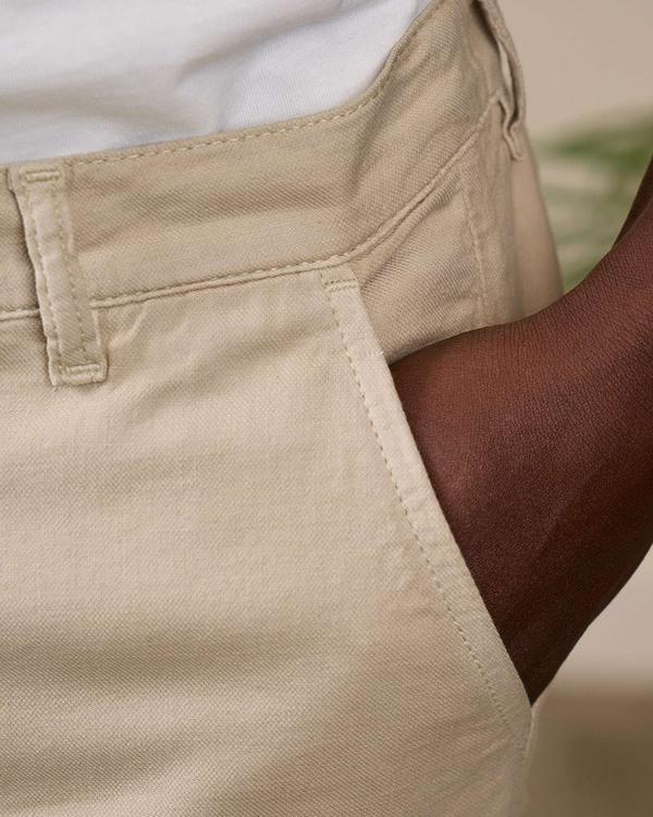 Chino coton et lin beige