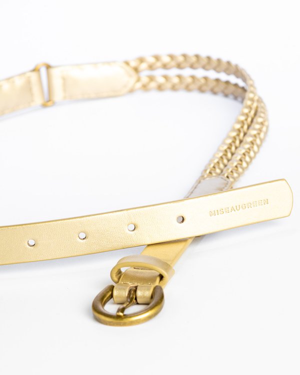 Ceinture doré double tresse jaune Ceinture doré double tresse jaune