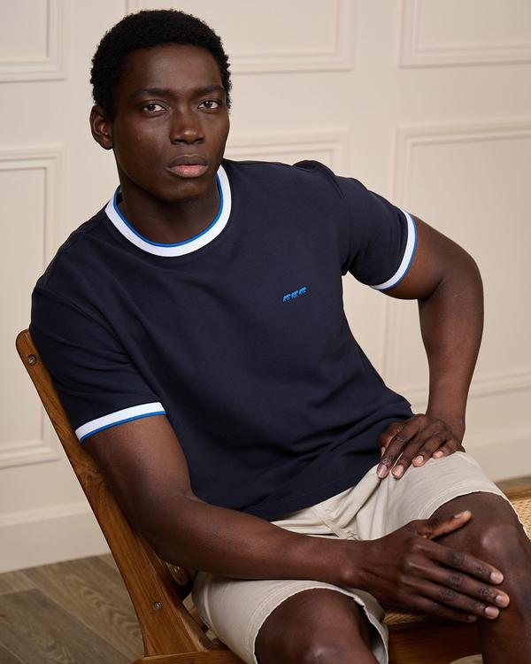 T-shirt piqué George bleu
