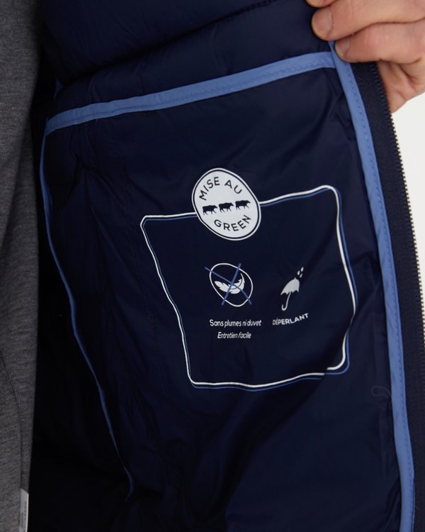 Doudoune sans manches Thomas matelassée unie bleu