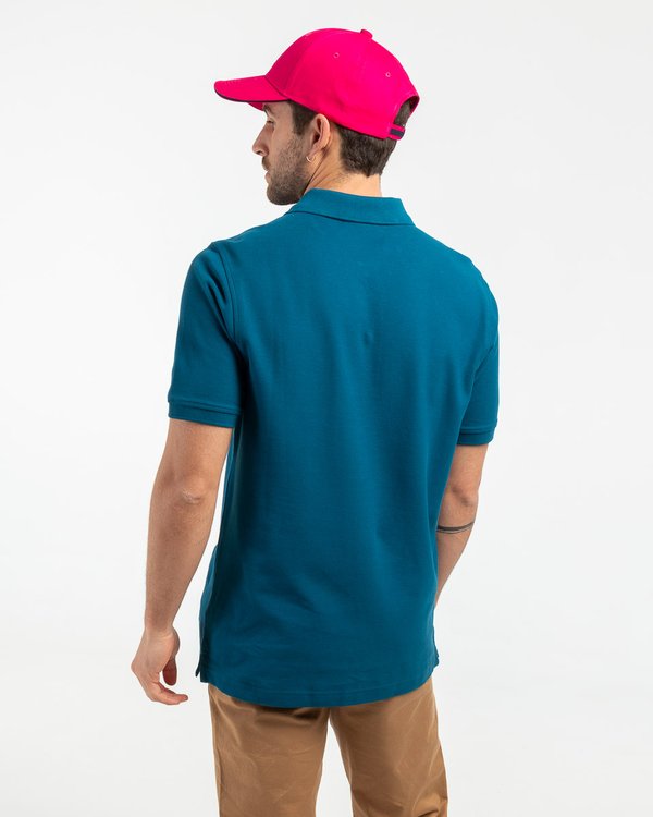 Polo piqué Douglas coupe droite manches courtes uni vert
