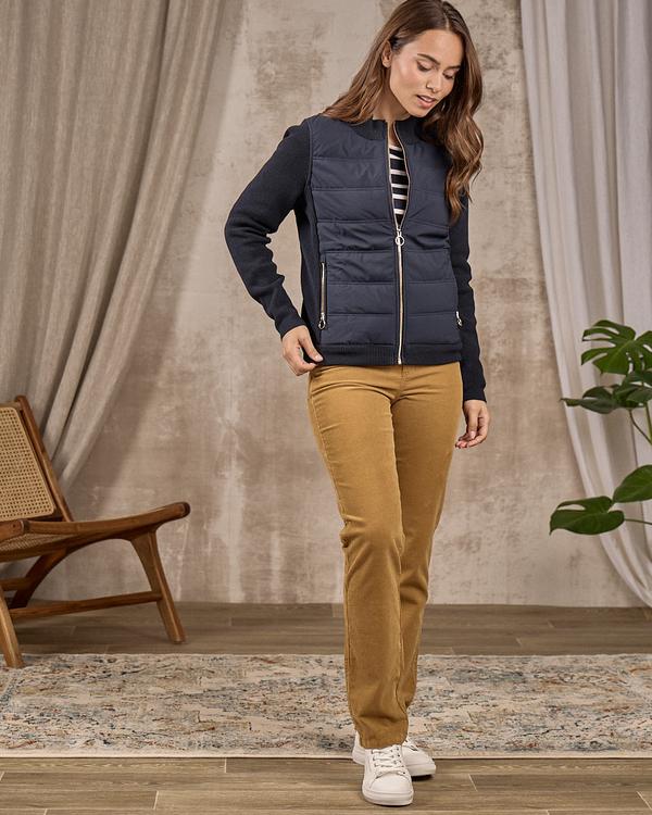 Cardigan bi-matières