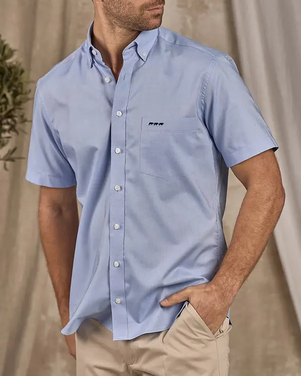 Chemise Denver bleu