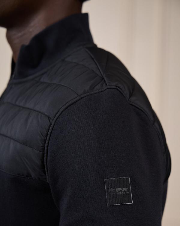 Cardigan bi-matières Gabino noir