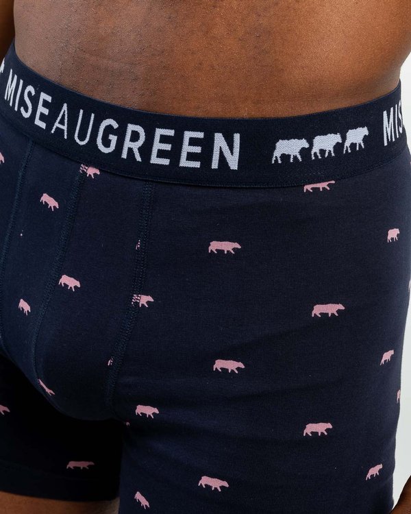 Boxer imprimé petites vaches colorées rose Boxer imprimé petites vaches colorées rose