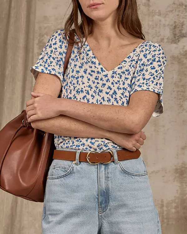 T-shirt imprimé bleu