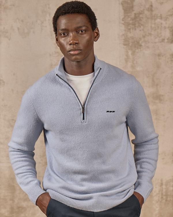 Pull col camionneur bleu Pull col camionneur bleu