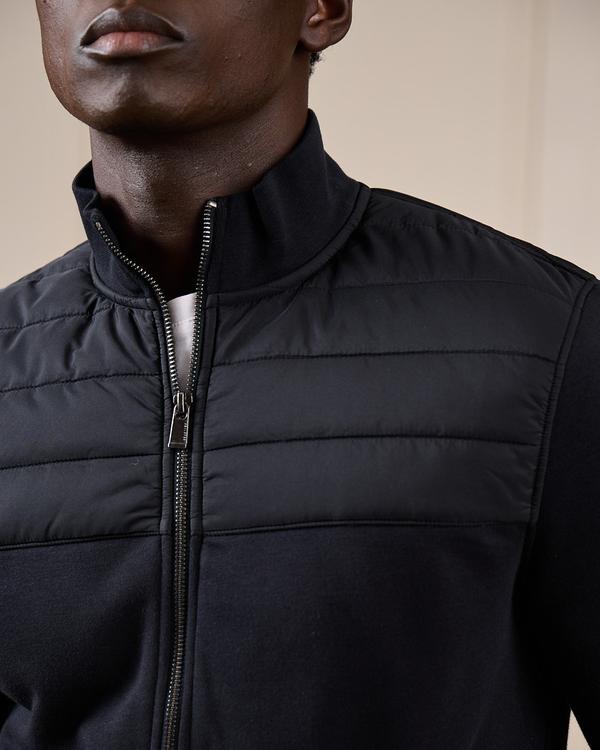 Cardigan bi-matières Gabino noir