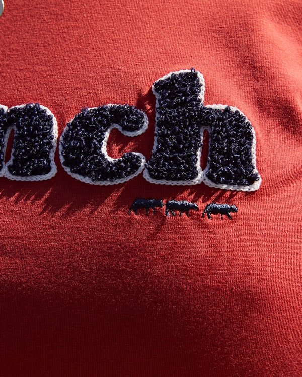 T-shirt à manches longues French en coton rouge T-shirt à manches longues French en coton rouge