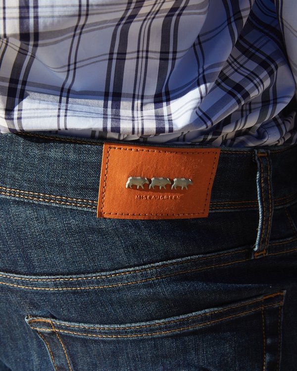 Bermuda uni jean en coton bleu