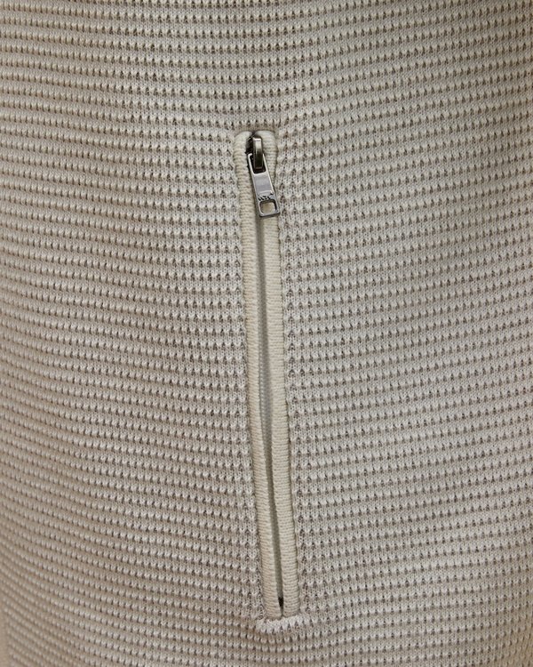 Cardigan manches longues maille vanisée 50% Mérinos blanc
