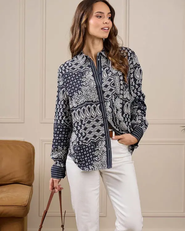 Chemise bandana Gwelda bleu