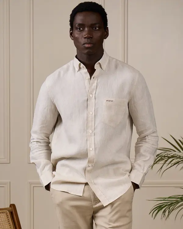 Chemise lin Gibson beige