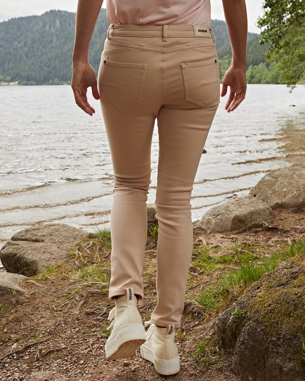 Jean slim Louise 5 poches uni beige Jean slim Louise 5 poches uni beige