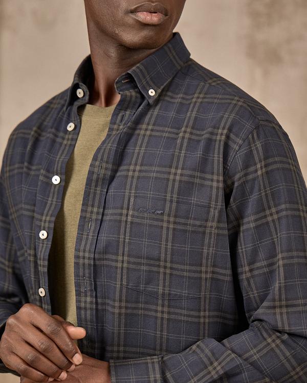 Chemise à carreaux bleu