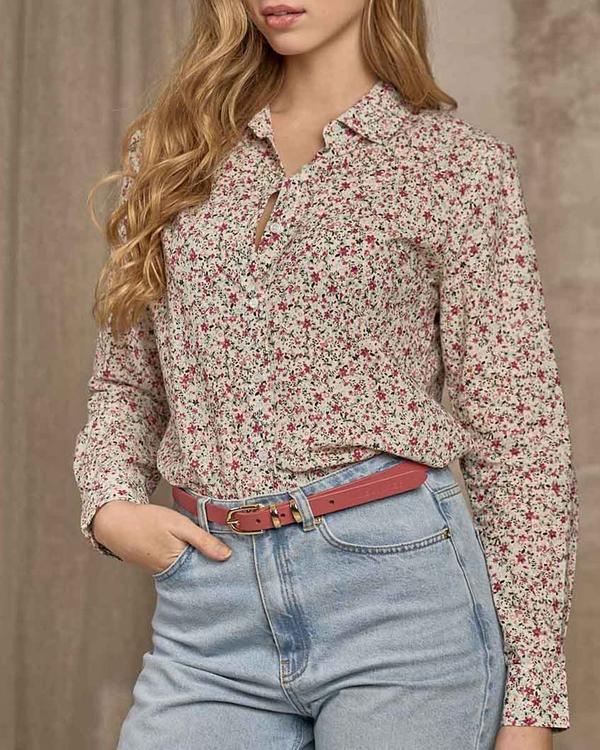 Chemise imprimée vert