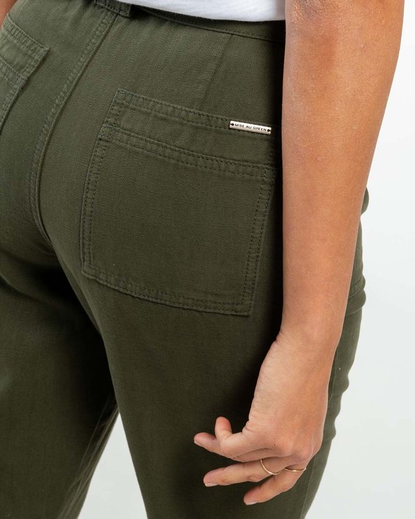 Pantalon carotte en coton Standard 100 by OEKO-TEX® vert Pantalon carotte en coton Standard 100 by OEKO-TEX® vert