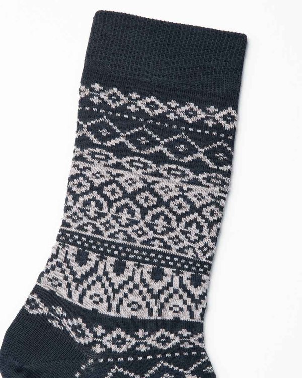 Chaussettes épaisses motif jacquard bleu