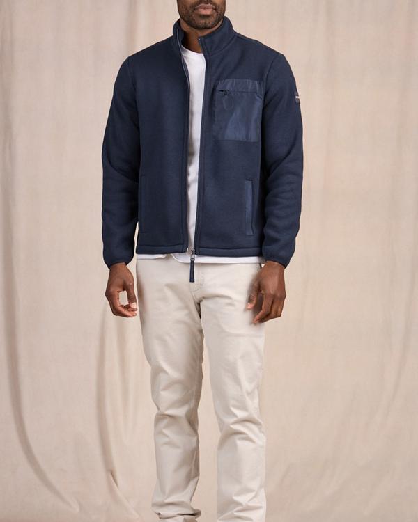 Blouson Polaire à poche bleu