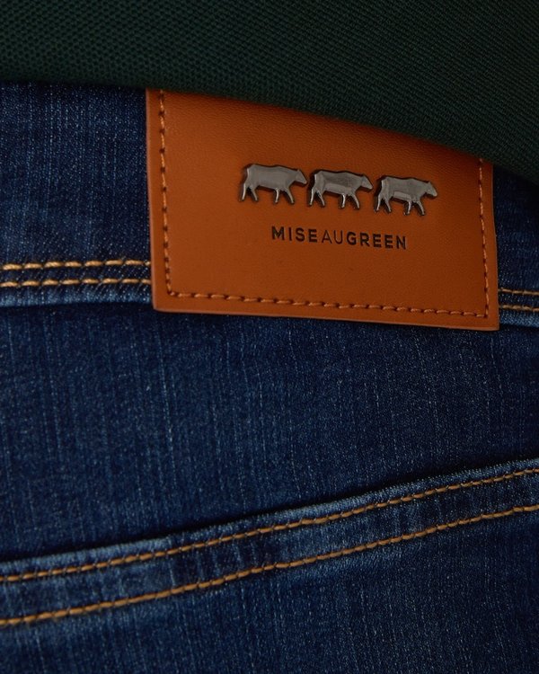 Bermuda uni jean en coton bleu