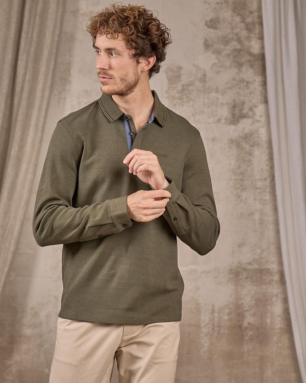 Polo manches longues vert Polo manches longues vert