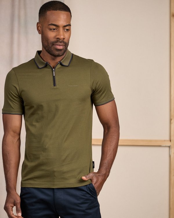 Polo ville zippé vert Polo ville zippé vert