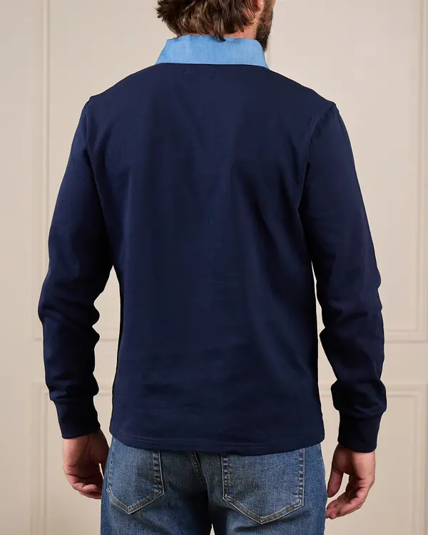Pull col jean Gaston bleu