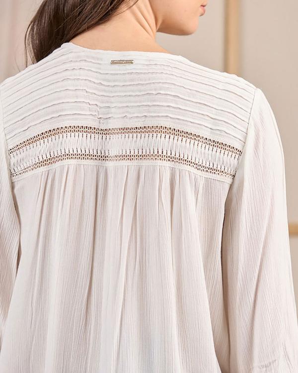 Blouse à détails blanc