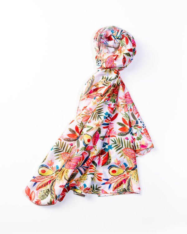 Chèche imprimé tropical en coton Chèche imprimé tropical en coton