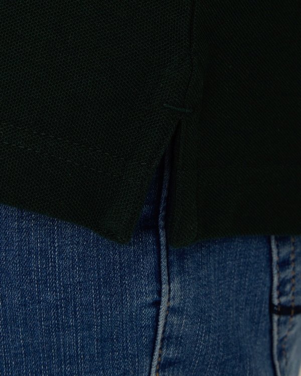 Polo regular fit Robin uni à manches longues vert Polo regular fit Robin uni à manches longues vert