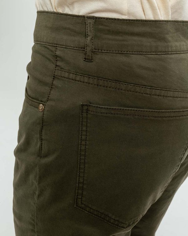 Pantalon 5 poches modern fit coton et élasthanne vert