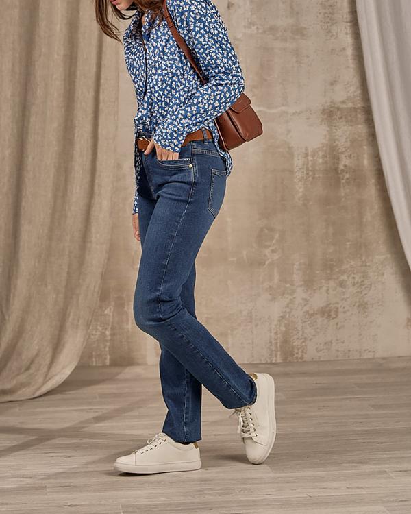 Chemise imprimée bleu