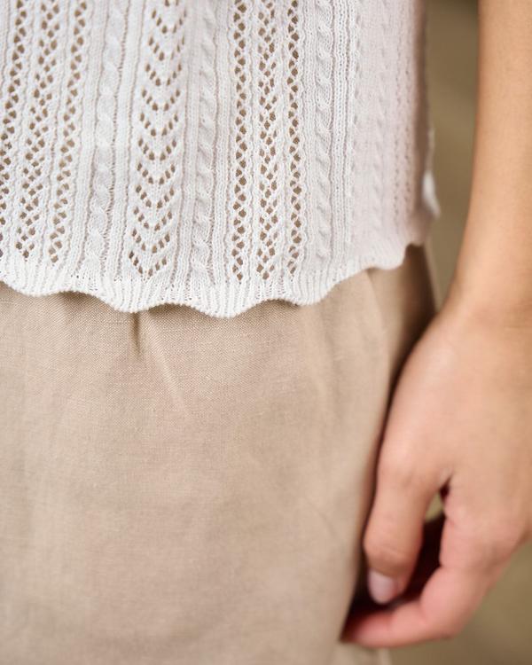 Pull manches courtes blanc