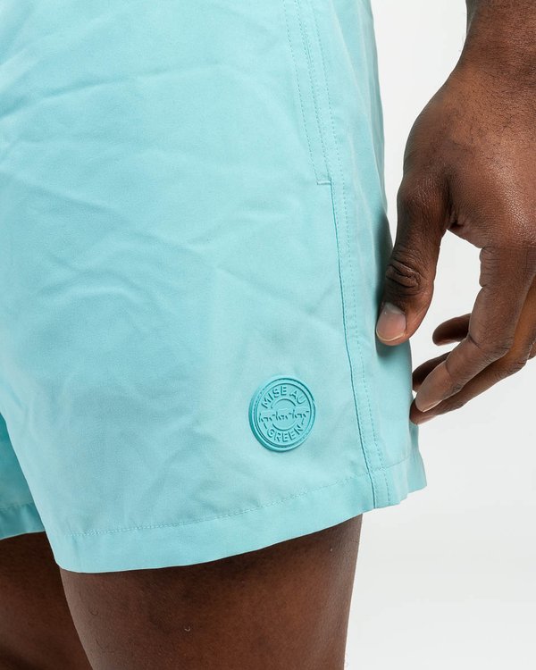 Short de bain uni cordon bleu