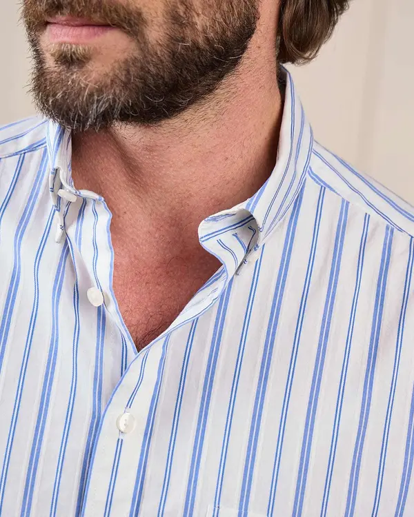 Chemise à rayures blanc